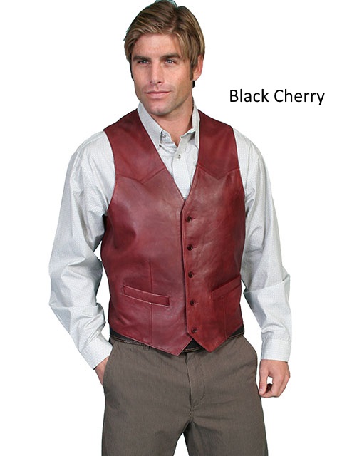 (image for) Lambskin button front vest